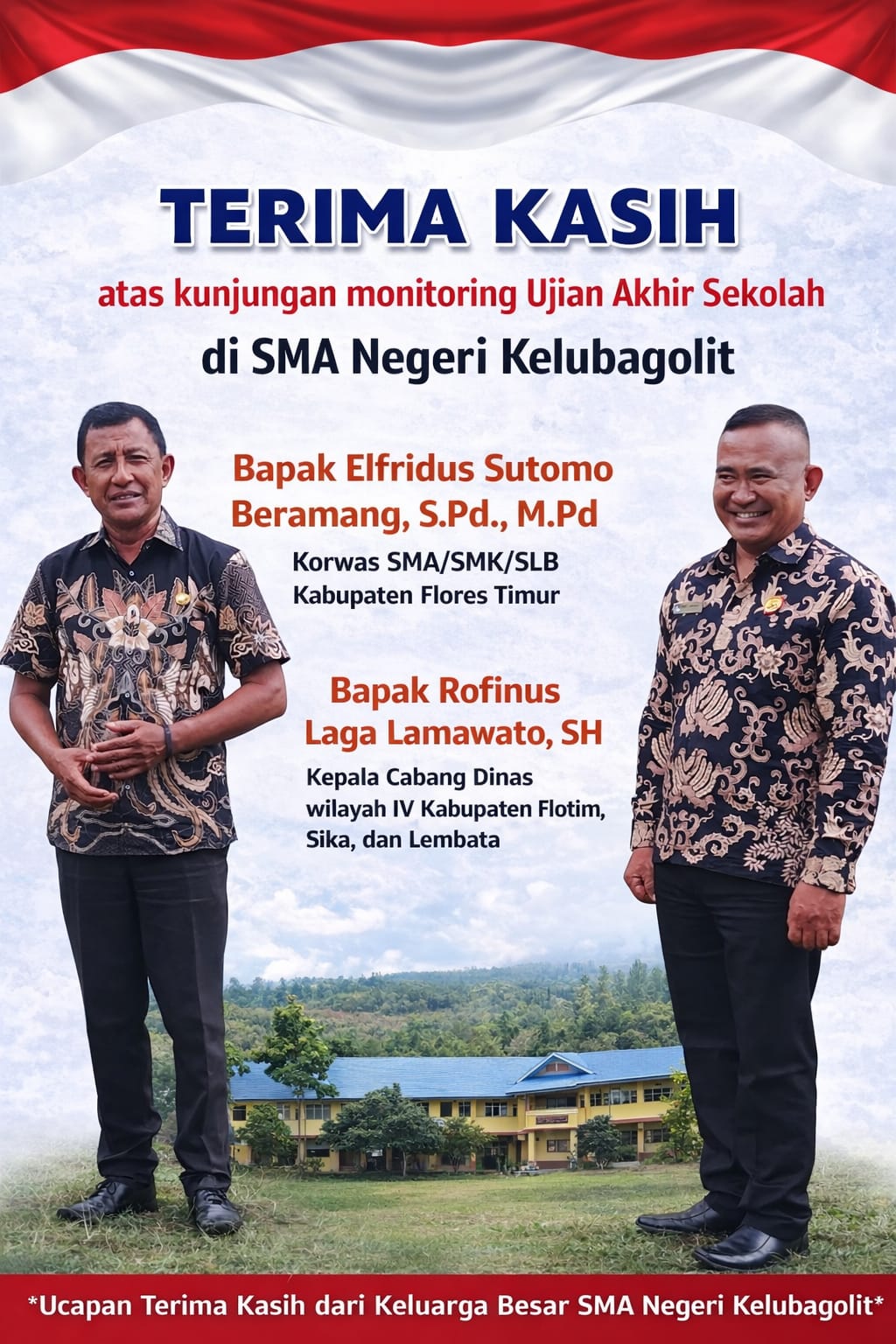 Kunjungan Monitoring Hari Ketiga Ujian Sekolah di SMA Negeri Kelubagolit, Dorong Peningkatan Mutu Pendidikan